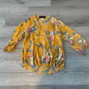 Extra Small Blue Rain Floral Blouse